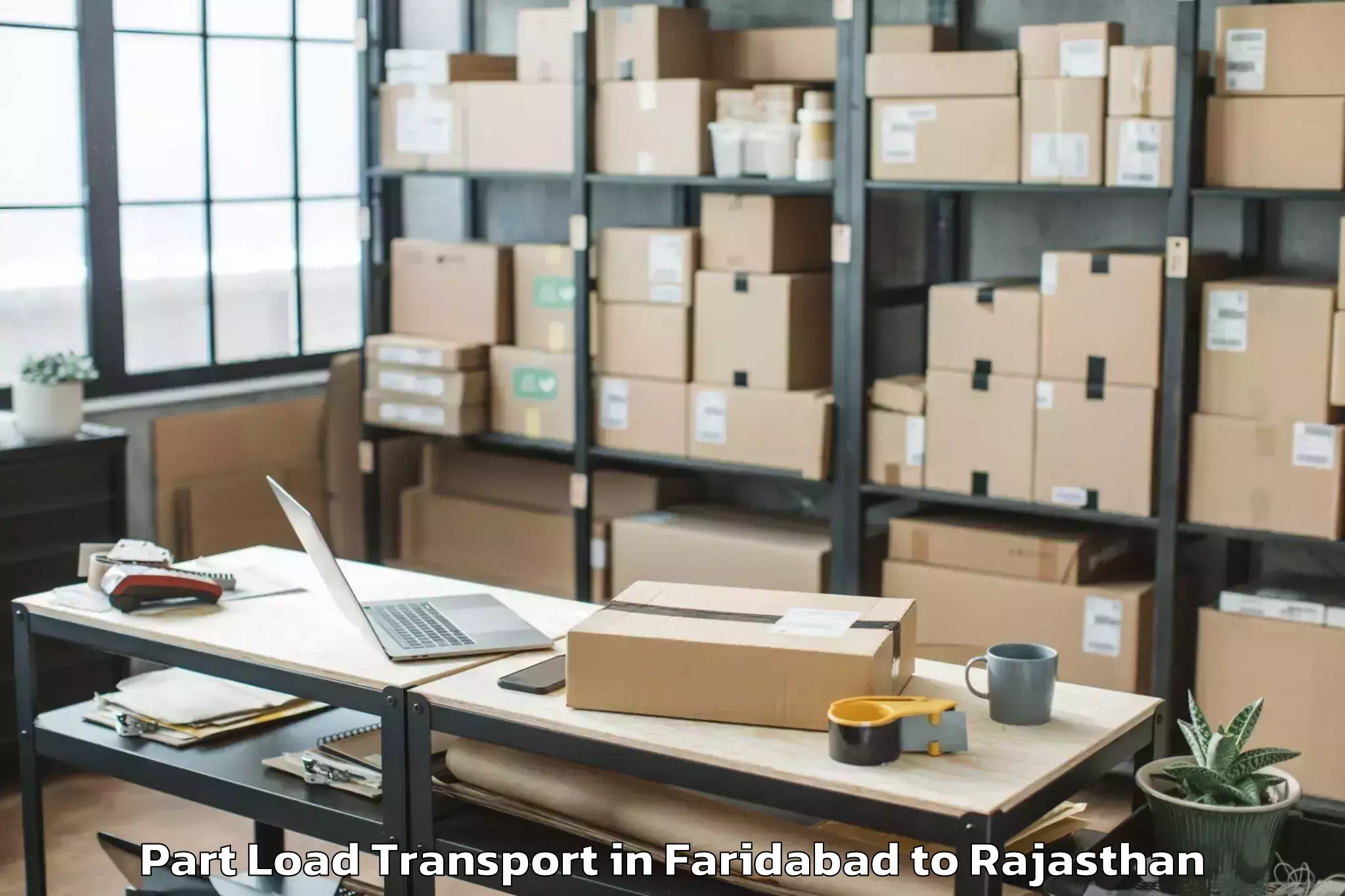 Discover Faridabad to Udaipur Airport Udr Part Load Transport